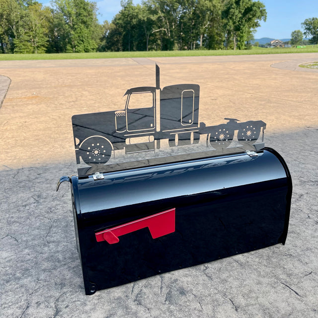 Stainless Steel Semi-Truck Mailbox Ornament