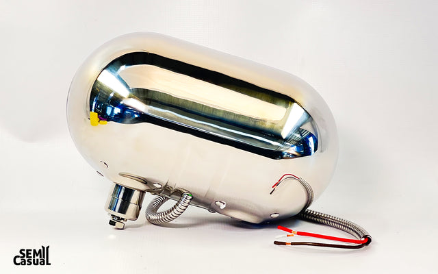 359 UP Headlight Assembly with Halogen Bulbs & 304 SS Housing- Passenger Side