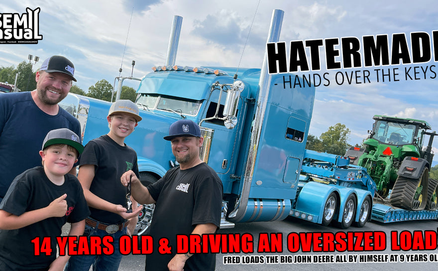 14 year old drives an oversized load, Hatermade hands over the keys!