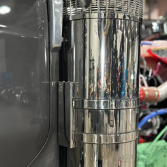 589 Rear Breather Bars, Set SS Stainless Blank Short