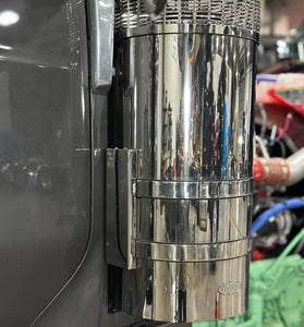 589 Rear Breather Bars, Set SS Stainless Blank Short