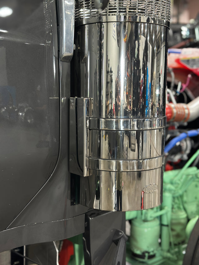 589 Rear Breather Bars, Set SS Stainless Blank Short