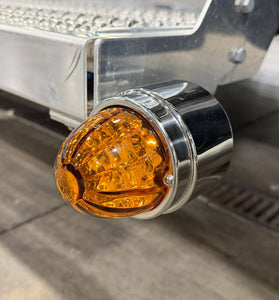 Peterbilt 589 Battery Box Watermelon Light Brackets Pair