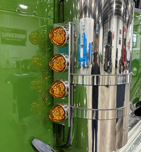 589 Pete Front Breather Light Bars, 4 Light Set SS Stainless