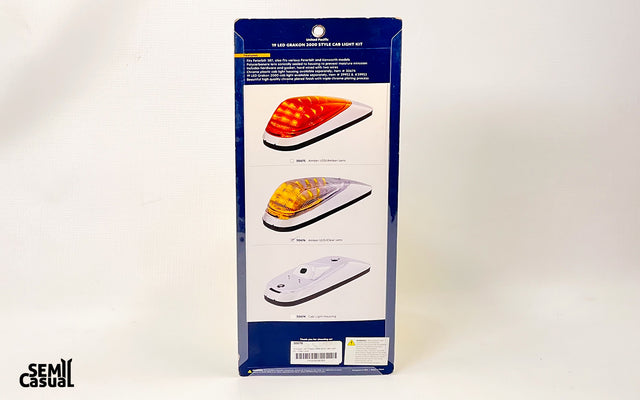 United Pacific 19 Amber LED Grakon 2000 Style Cab Light Kit – Clear Lens