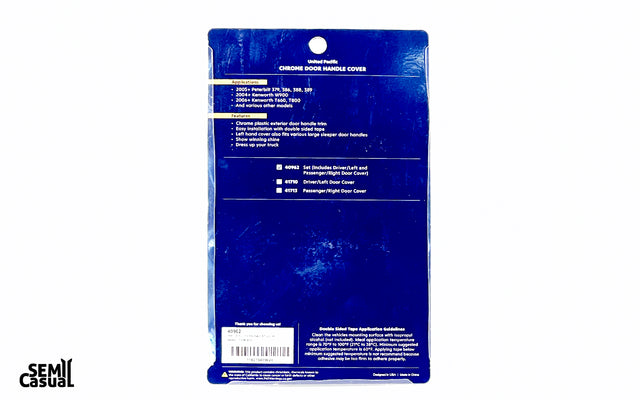 United Pacific Chrome Door Handle Trim Cover Set