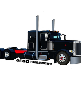 Black 389 Flat Top Sticker