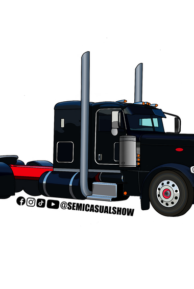 Black 389 Flat Top Sticker