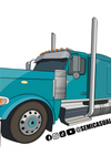 Blue 589 Flat-Top Sticker
