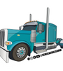 Blue 589 Flat-Top Sticker