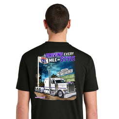 Every Mile in Style, NEW DESIGN! White 589 w/Purple Stripe & Frame