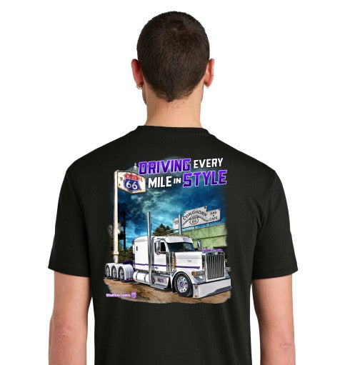 Every Mile in Style, NEW DESIGN! White 589 w/Purple Stripe & Frame