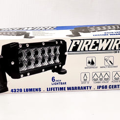 Firewire Dual Row LED Flood Light Bar – 6” High-Performance Off-Road Lighting