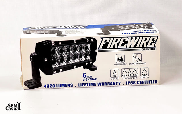 Firewire Dual Row LED Flood Light Bar – 6” High-Performance Off-Road Lighting