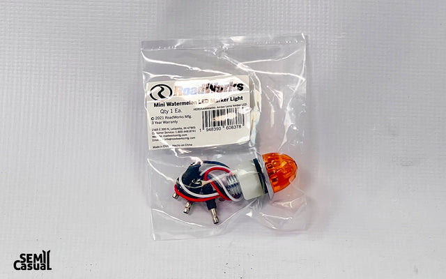 RoadWorks Hero Mini Watermelon LED Light – Amber Lens / Amber LED