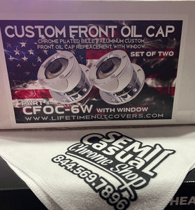 BILLET FRONT OIL CAPS