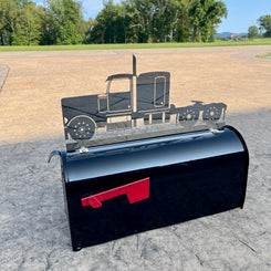 Stainless Steel Mailbox Topper Peterbilt Flattop Laser Cut