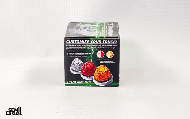 Jewel Style Watermelon Hero LED Marker Light – Clear / Red