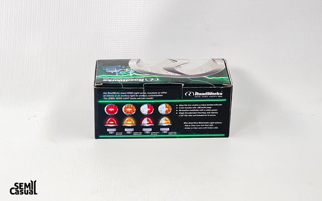 Jewel Style Mini Watermelon Hero LED Light – Amber Light / Clear Lens (8-Pack)