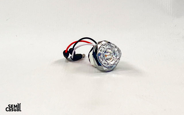 Jewel Style Mini Watermelon Hero LED Light – Amber Light / Clear Lens (8-Pack)