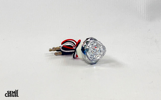 Jewel Style Mini Watermelon Hero LED Light – Red Light / Clear Lens, 8 Pack