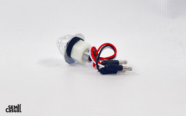 Jewel Style Mini Watermelon Hero LED Light – Red Light / Clear Lens, 8 Pack