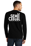 SEMI CASUAL LONG SLEEVE T, BLACK