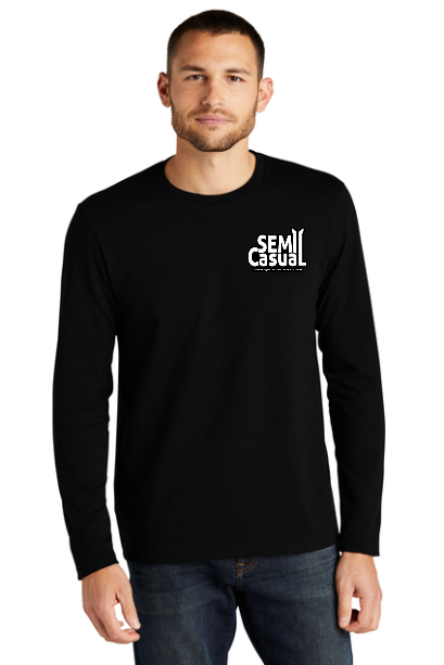 SEMI CASUAL LONG SLEEVE T, BLACK