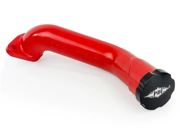 PDI Cummins Aluminum Fill Tube for X15 | ISX Choose Chrome OR Red