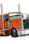 Orange 589 Flat-Top Sticker
