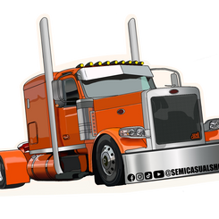 Orange 589 Flat-Top Sticker