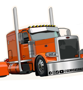 Orange 589 Flat-Top Sticker