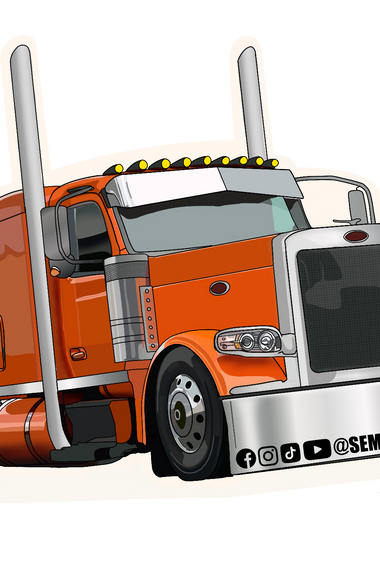 Orange 589 Flat-Top Sticker