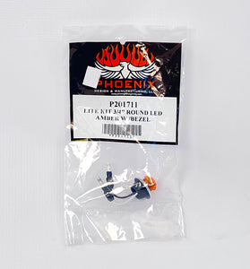 Phoenix 3/4” Amber LED Button Light with Bezel