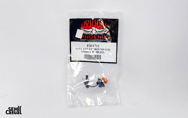 Phoenix 3/4” Amber LED Button Light with Bezel