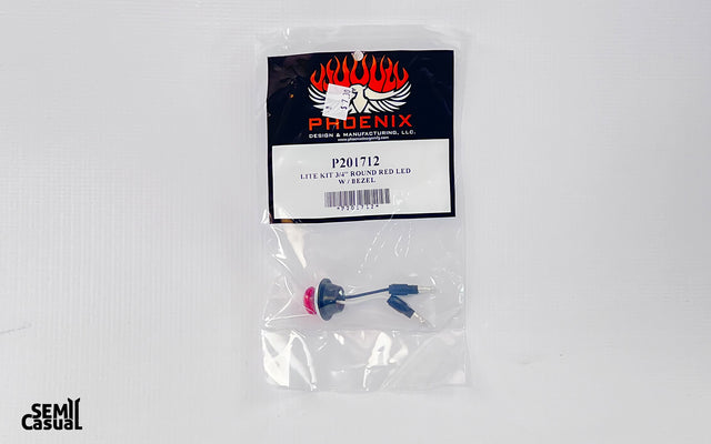 Phoenix 3/4” Red LED Button Light with Bezel