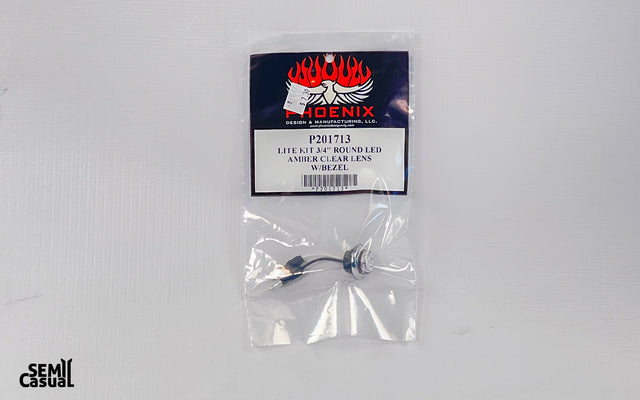 Phoenix 3/4” Amber Button Light with Clear Lens