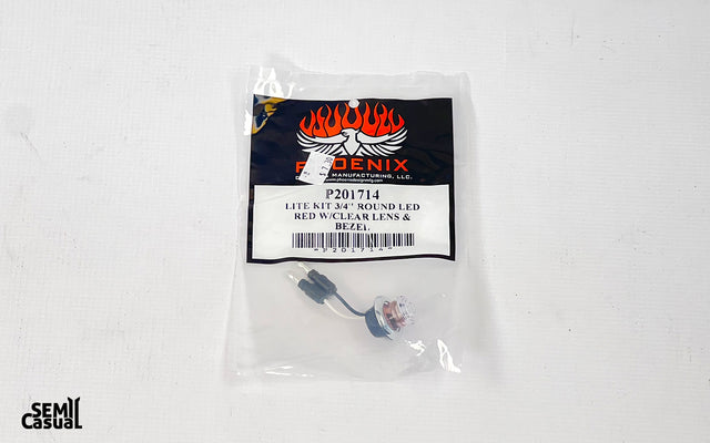 Phoenix 3/4” Red LED Button Light – Clear Lens