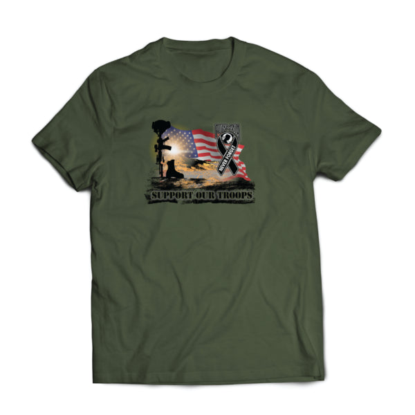 TSHIRT, BIG RIG T - POW MIA Waving Flag