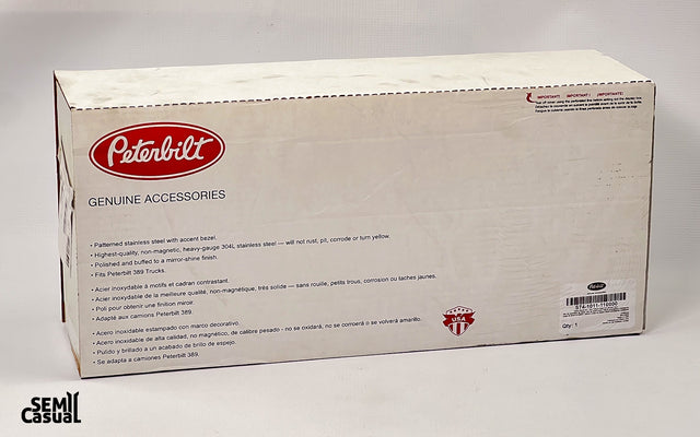 389 Dash Kit (SmartNav) Pre-VMUX, Patterned Stainless Steel Surface