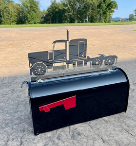 Mailbox Ornament, Stainless Steel Semi-Truck