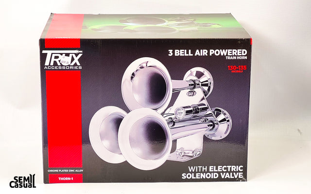 Train Horn, Triple Bell Air Powered Train Horn