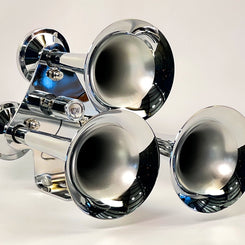 Train Horn, Triple Bell Air Powered Train Horn