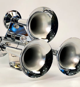 Train Horn, Triple Bell Air Powered Train Horn