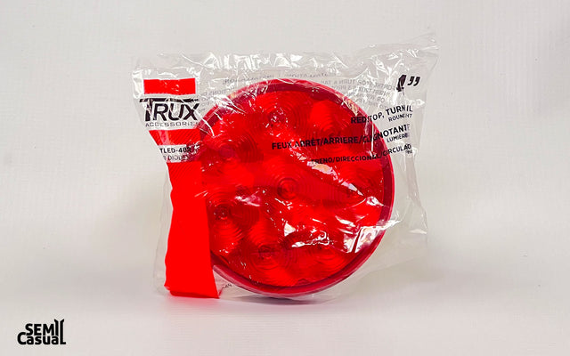 Trux 4″ Red Stop, Turn & Tail Round LED Light – 8 Diodes
