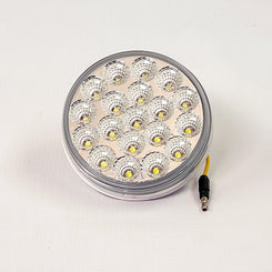 Trux 4″ Red Stop, Turn & Tail to White Back Up Round LED Light – 19 Diodes