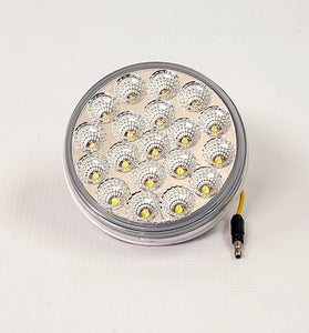 Trux 4″ Red Stop, Turn & Tail to White Back Up Round LED Light – 19 Diodes