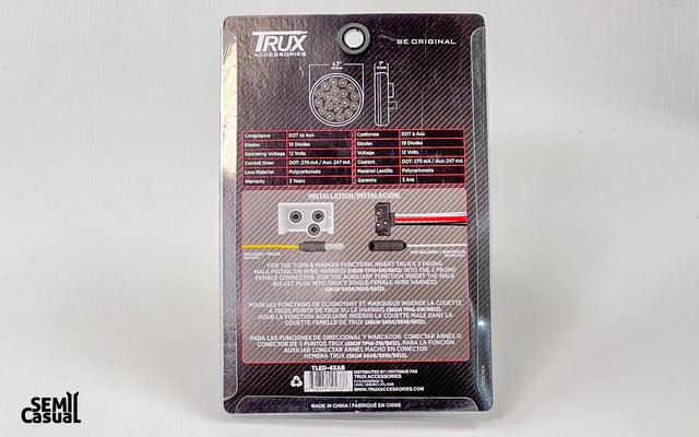 Trux TLED-4XRB 4 Inch Round 19 Diode Red/Blue Dual Revolution LED Light Grommet - Foto 4