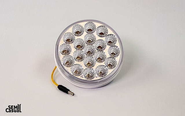 Trux 4″ Amber Marker to Blue Auxiliary Round LED Light – 19 Diodes