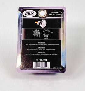 Trux Mini Button 3/4″ Red Marker LED Light with Reflector & Silicone Lock Ring